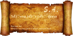 Sövegjártó Anna névjegykártya